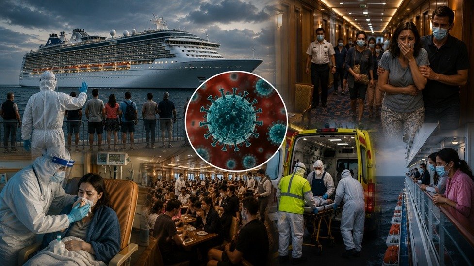 Panic due to sudden spread of disease on cruise ship
